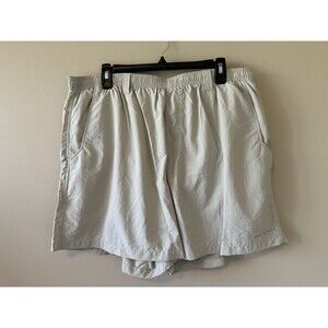 Mens Columbia Omni Shade PFG Fishing Swim Trunks Shorts Beige XL 6” inseam